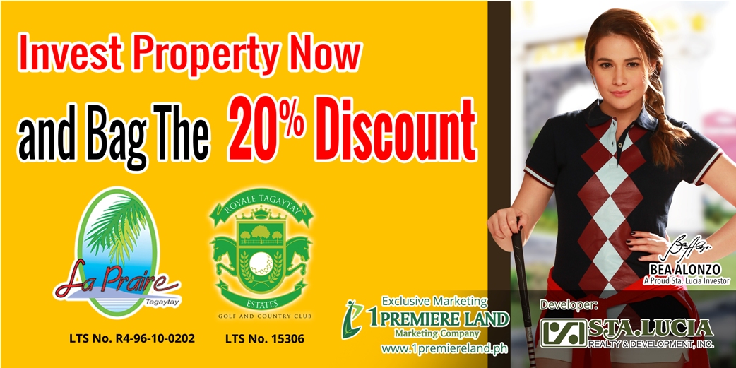 Invest property no and bag the 20% discount