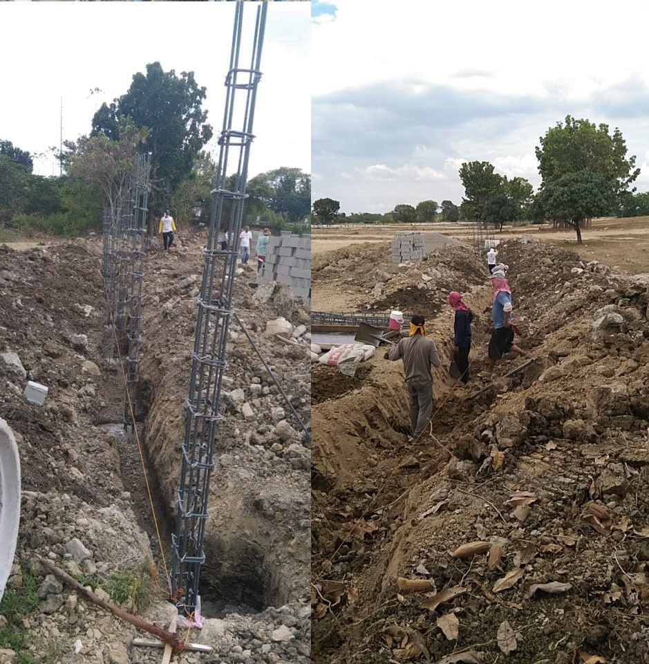 Ongoing construction of Perimeter Fence at Centro Verde Bayambang Pangasinan